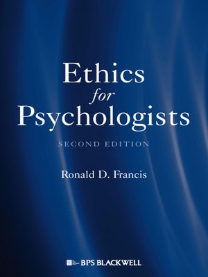 cover image of Ethics for Psychologists